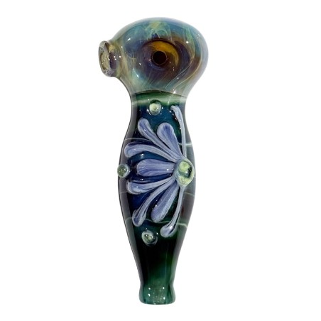 Blauer Lotus Glaspfeife