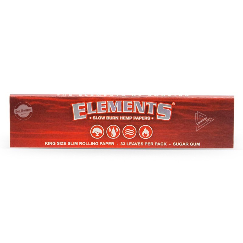 Elements RED Hemp King Size Slim Longpapers