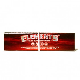 Elements RED Connoisseur Hemp King Size Slim Longpapers + Tips