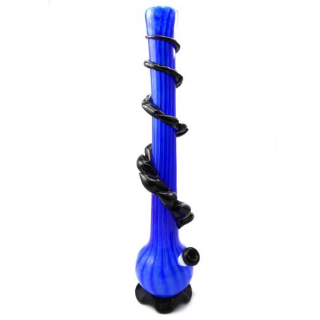 Noble Glass XL Softglas Bong Blau-Schwarz