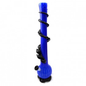 Noble Glass XL Softglas Bong Blau-Schwarz