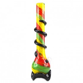 Tripod Softglas Bong Rasta mit Wrap