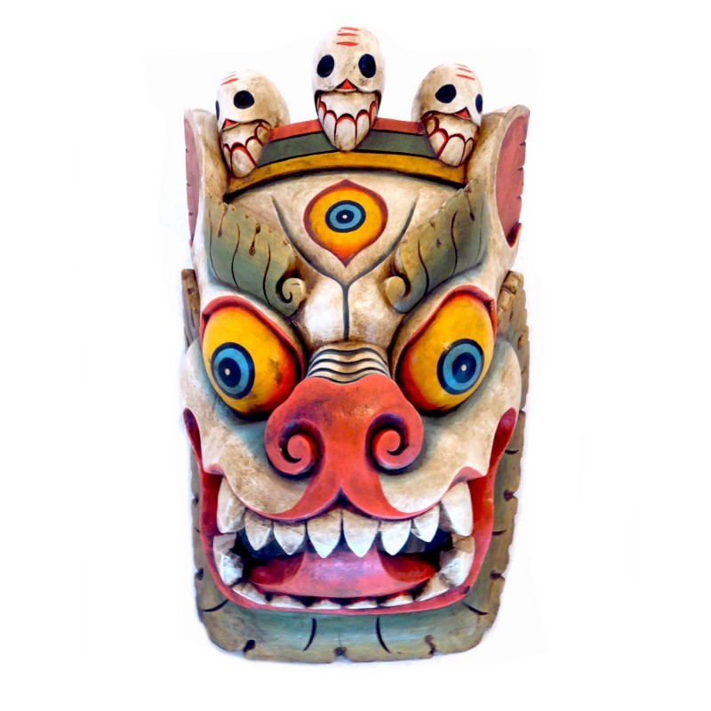 Wächterlöwe Handgeschnitzte Holzmaske