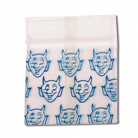 Zip-Beutel mit Teufel-Aufdruck 50x50mm