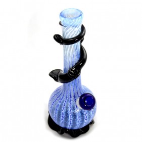 Noble Glass Small Softglas Bong Blau-Schwarz GonG