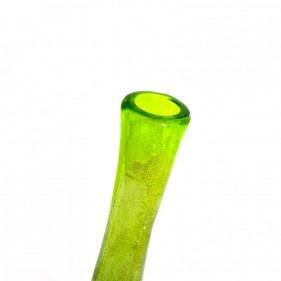 Noble Glass Softglas Bong Grün mit Premium-Folierung Silber-Gold