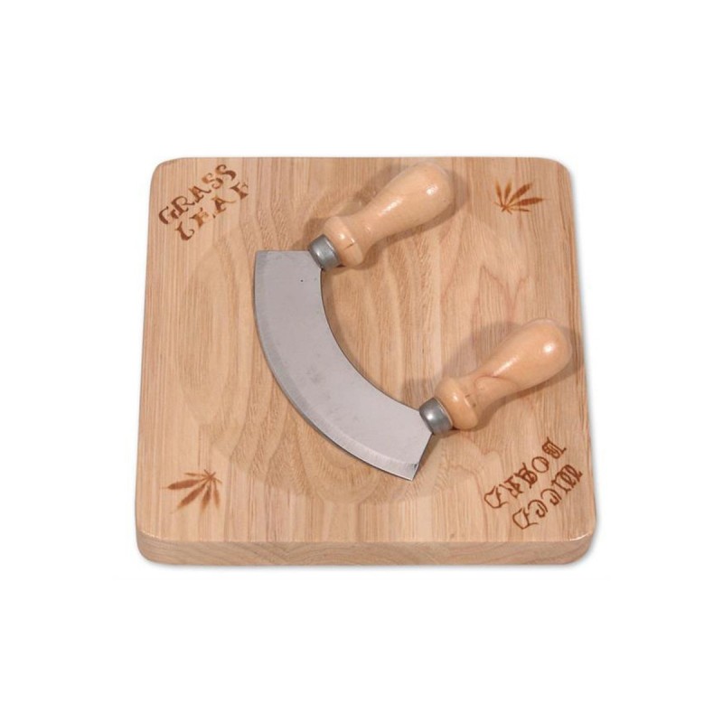 Holzbrett mit Wiegemesser Set