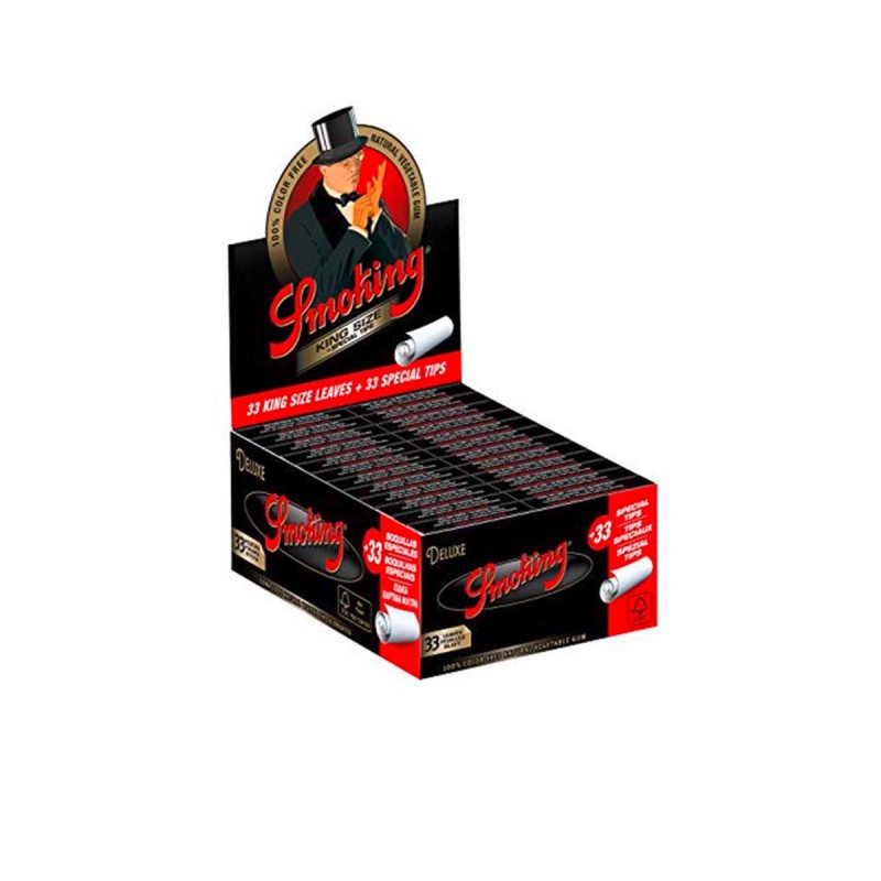 Smoking Deluxe King Size Slim Longpapers + Tips 24 Stk. Karton
