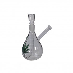 BlackLeaf Borosilikatglas Bong mit Stop-Pin