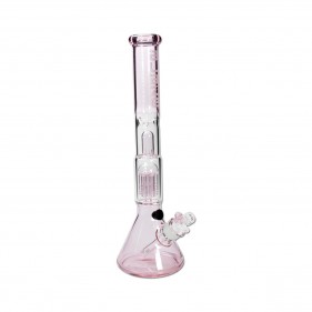 BLAZE Borosilikatglas Bong mit 6-Arm Baumperkolator Rosa