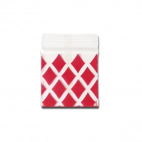 Zip-Beutel mit Karo-Aufdruck 50x50mm