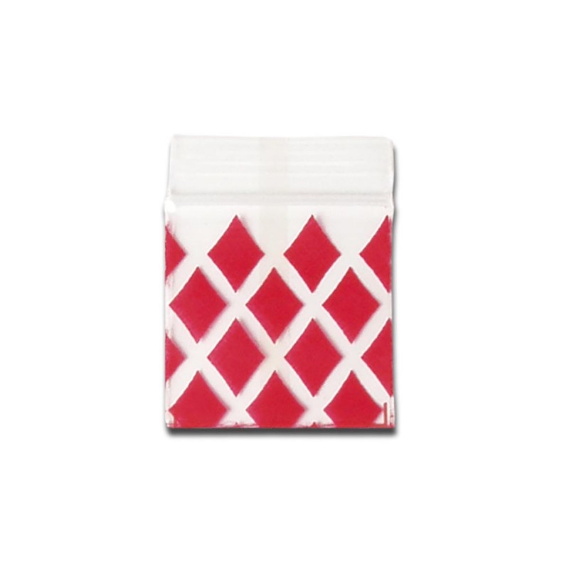 Zip-Beutel mit Karo-Aufdruck 50x50mm