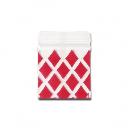 Zip-Beutel mit Karo-Aufdruck 50x50mm