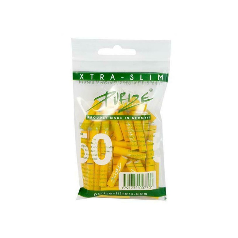 PURIZE XTRA Slim Gelb Aktivkohlefilter 5,9mm 50 Stk.