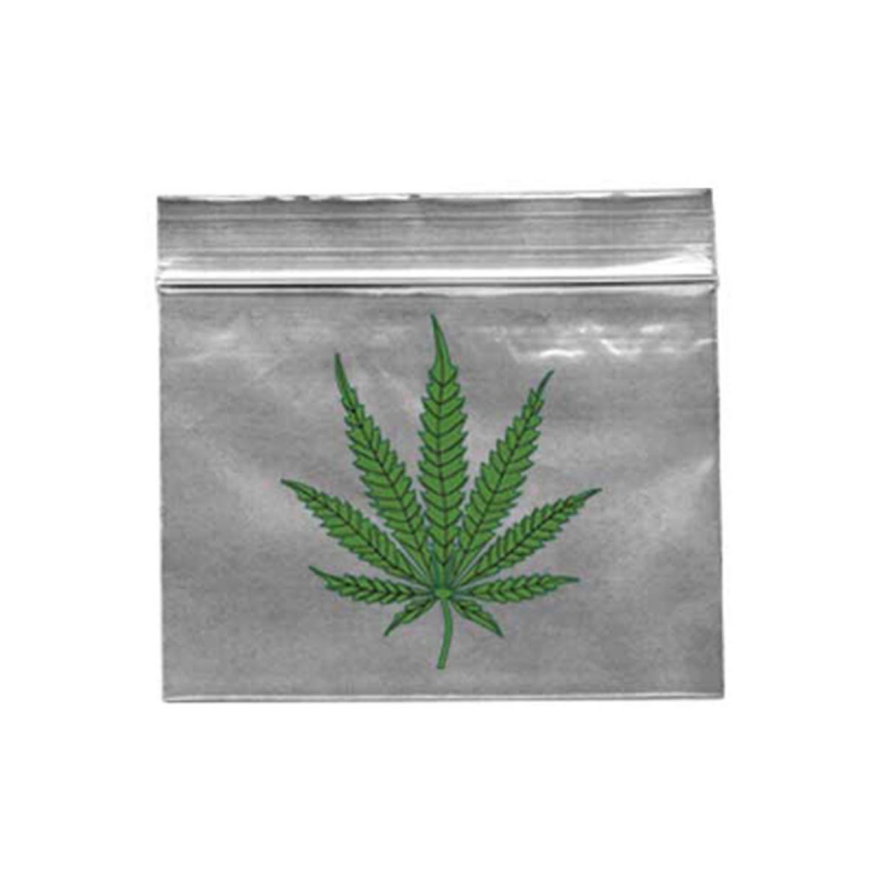 Zip-Beutel mit Leaf-Aufdruck 40x60mm