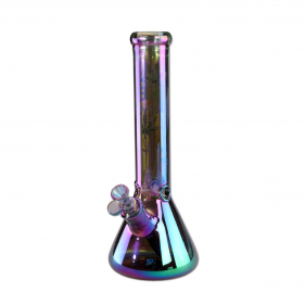 BlackLeaf 'Purple Magic' Borosilikatglas Bong mit Regenbogeneffekt