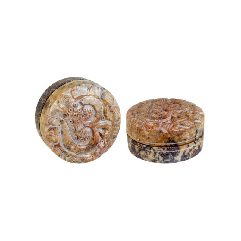 Woodoo 'Om' Speckstein Grinder 2-teilig