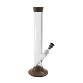 BlackLeaf 'Woody' Borosilikatglas Bong mit Holzapplikationen