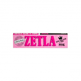 ZETLA PINK King Size Slim Longpapers + Tips