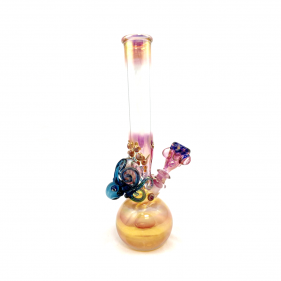 Grinder Glass 'Blue Stardust Octopus' mit 22K Gold Fume