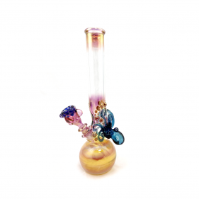 Grinder Glass 'Blue Stardust Octopus' mit 22K Gold Fume