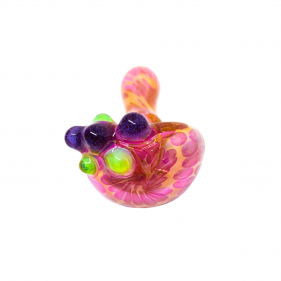 Bukurs Glass Glaspfeife mit Tropfenmuster Pink