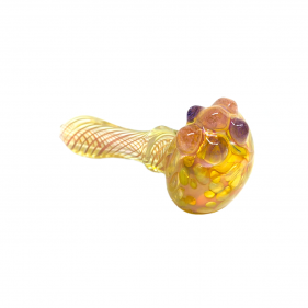 Bukurs Glass Glaspfeife mit Tropfenmuster Gelb