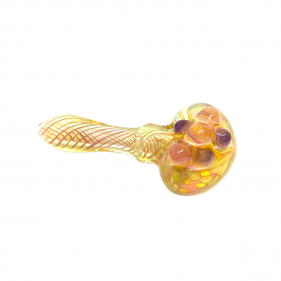 Bukurs Glass Glaspfeife mit Tropfenmuster Gelb