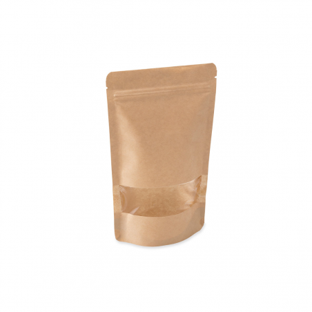 Standbodenbeutel mit Fenster 185x110mm 50stk.