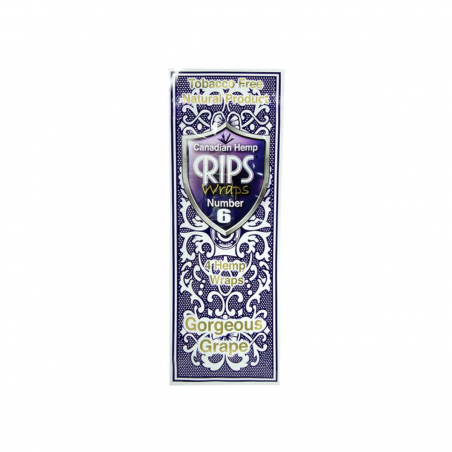RIPS Number 6 Grape Hemp Wraps 4 Stk.