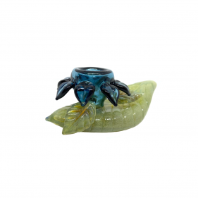 Mars Glassworks Blatt Glaspfeife mit Blüte