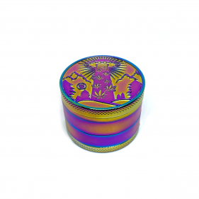 '420 UFO' Aluminium Grinder 4-teilig Regenbogen