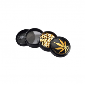 'GOLDEN LEAF' Aluminium Grinder 4-teilig