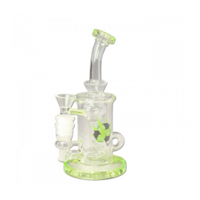 BlackLeaf Borosilikatglas Recycle Bubbler mit Trichterperkolator Grün
