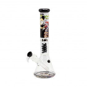 G-Rollz 'Banksy's Kissing Coppers' Borosilikatglas Bong mit Perkolator