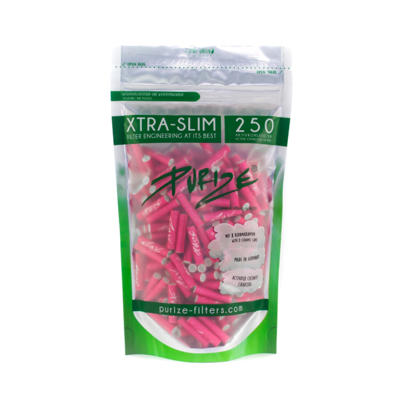 PURIZE XTRA Slim Pink Aktivkohlefilter 5,9mm 250 Stk.