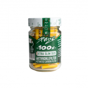 PURIZE XTRA Slim Gelb Aktivkohlefilter 5,9mm 100 Stk.
