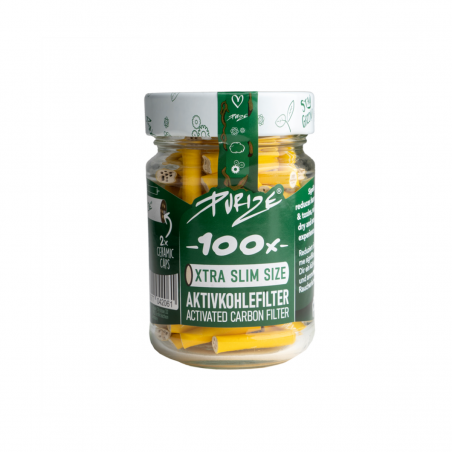 PURIZE XTRA Slim Gelb Aktivkohlefilter 5,9mm 100 Stk.