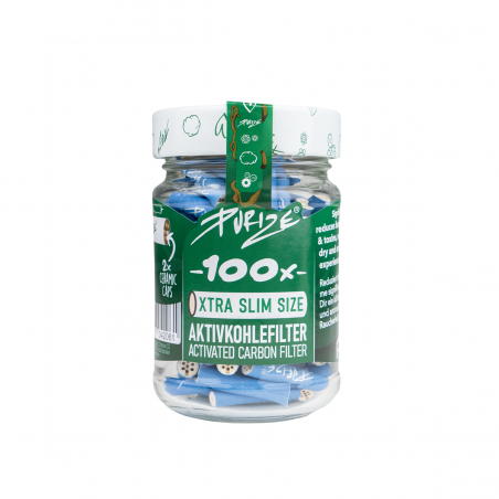 PURIZE XTRA Slim Blau Aktivkohlefilter 5,9mm 100 Stk.