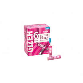 Gizeh Active Filter Pink Aktivkohlefilter 6mm 50 Stk.