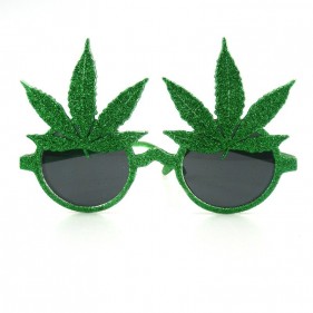 Grüne Glitzer-Partybrille