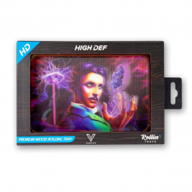 V-Syndicate 'High Voltage' Tablett Rolling Tray mit Holzrand M