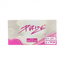 PURIZE PINK King Size Slim Longpapers + Aktivkohlefilter