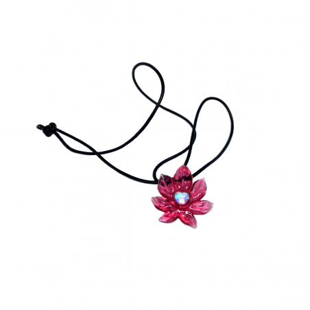 Mars Glassworks Anhänger Hanfblatt mit Opal Pink