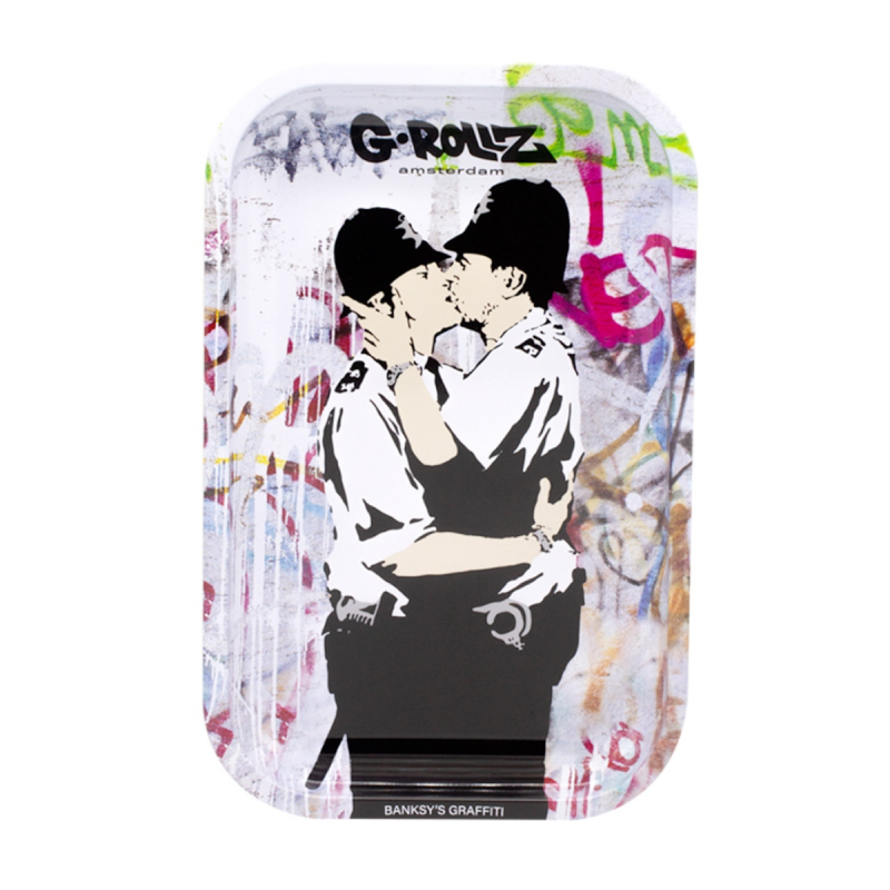 G-Rollz 'Banksy's Cop on Cop' Tablett Rolling Tray M