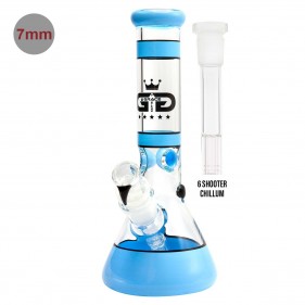 Grace Glass 'Beaker Series' Borosilikatglas Bong Blau