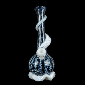 Noble Glass Small Softglas Bong mit Wrap GonG Schwarz-Weiß