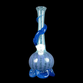 Noble Glass Small Softglas Bong mit Wrap GonG Blau