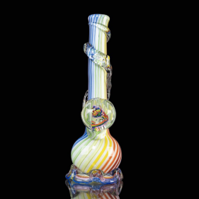 Noble Glass 'Rainbowcane' Softglas Bong mit Jewel Cut Marble