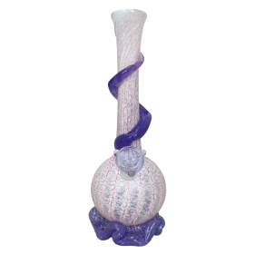 Noble Glass Small Softglas Bong mit Wrap GonG Pink-Lila